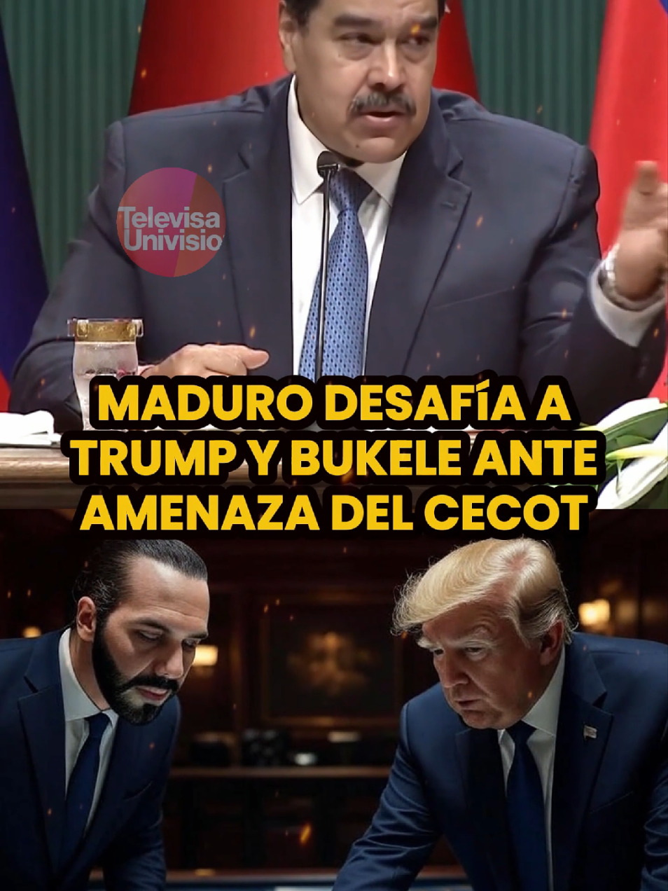 Maduro desafía a Trump y Bukele ante amenazas ante llevarlo al CECOT. #fyp #maduro #venezuela #trump #bukele 