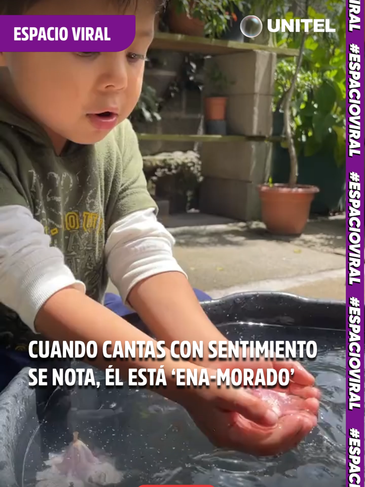 Cuando cantas con sentimiento se nota, él está 