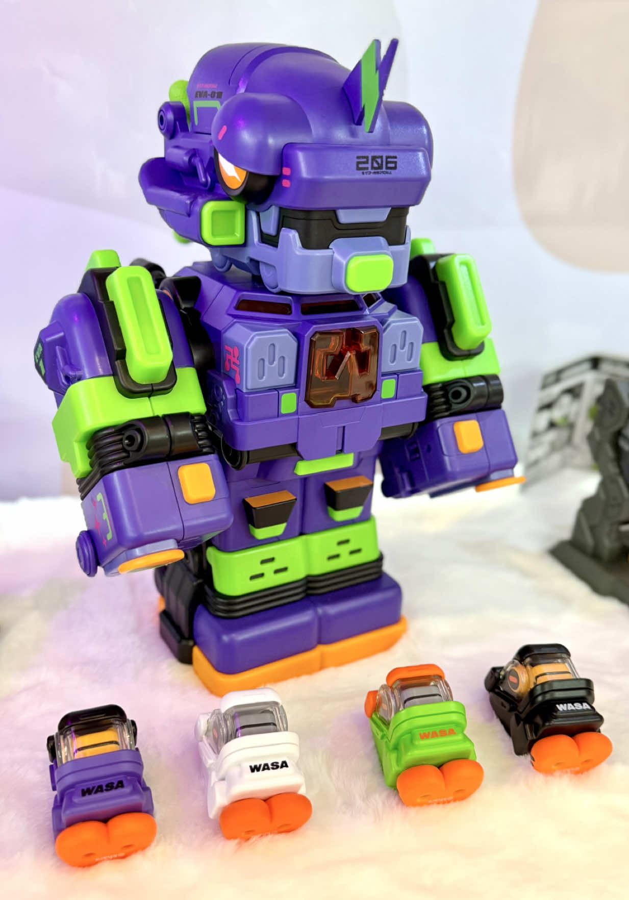WASA x Evangelion Super Combined Train Preview #wasa #evangelion #toys #robot #blindbox 