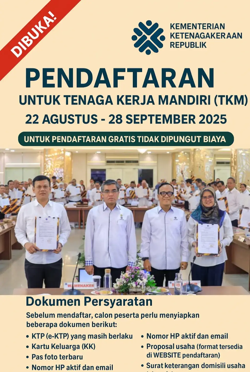 Jangan ditunda-tunda, yaa segera daftar dan lengkapi persyaratan Melalui website di bio profil kami Yuk, daftar sekarang dan jadi bagian dari perjalanan inspiratif bersama TKML 2025! #kemnaker #bbpkkofficial #TKMLanjutan #BanggaMelayaniBangsa #BangkitBerdayaWujudkan lHarapan