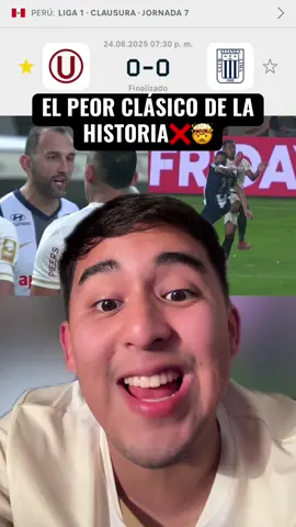 El peor clásico de la historia: SIN NIVEL ❌🔥 ¿Opiniones? #universitariodedeportes #alianzalima #ydaleu #TikTokDeportes #viral 
