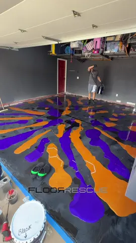 🏀 LA Lakers Epoxy Floor @installbeyondlimits coaching in San Antonio, TX with Epoxy Master Flooring #foryou #basketball #lakers #epoxy #floorrescue 