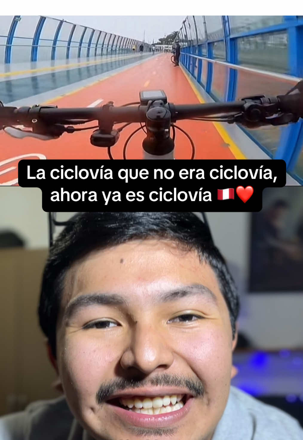 La ciclovía que no era ciclovía, ahora ya es ciclovía. VOLVEMOS A SER CLAVES 🇵🇪😍 #peru #critica #miraflores #puente #elchicodelasvoces 