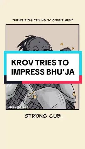 Krov finally got his chance to get close to Bhu’ja but decades later 🤭 * I love putting chibi Krov in my videos ^^ * * * * #oc #funny #yautja #fypシ゚ #predatorkillerofkillers 