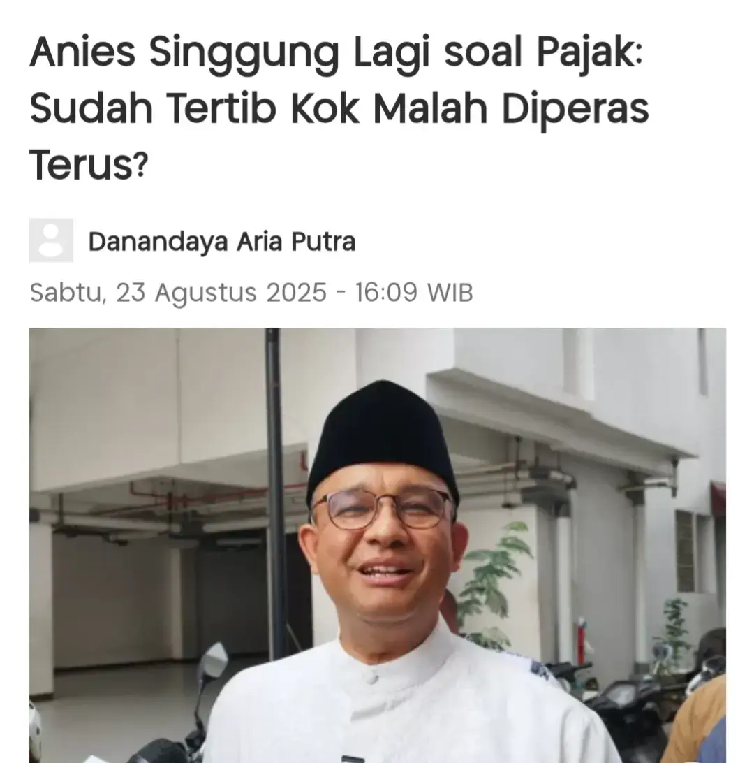 JAKARTA - Mantan Gubernur DKI Jakarta Anies Baswedan kembali menyinggung soal sistem perpajakan di Indonesia yang dinilai belum berkeadilan. Kasus tersebut ia ibaratkan seperti seorang pemancing yang dengan mudah mendapatkan ikan di permukaan. 
