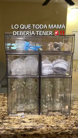 Tienes más piezas y las uso en el closet de mi bebé 👌🏻🩵 #nesting #storagehacks #organizedhome #bottlestation #babybottles @VTOPMART-US 