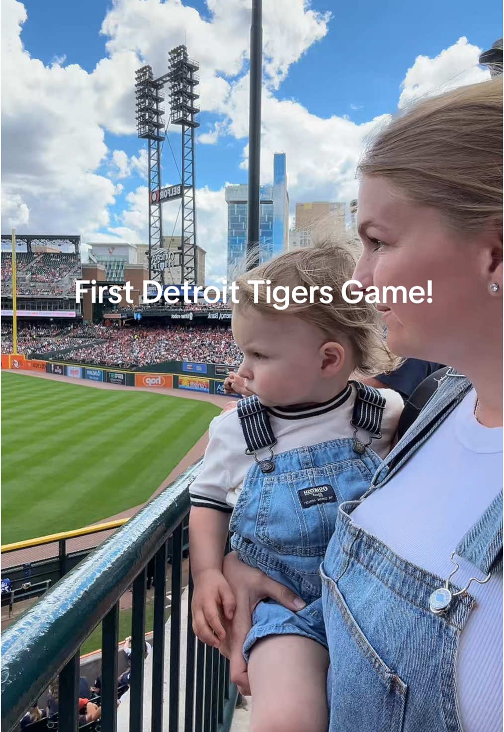 First Tigers Game was a success! (For us, not so much for the Tigers) 🧡 Not pictured, Colsen dancing to all of the walk-up songs #detroit #detroittigers #baseball #detroitbaseball #momlife #boymom #toddlermomlife 
