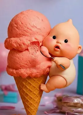 아이스크림 맛있어 냠냠#아이스크림 #숟가락 #딸기아이스크림 
