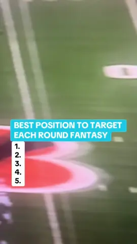 Best positions to target each round in fantasy!! #nfl #fyp #fypage #fantasyfootball #nflfantasy 