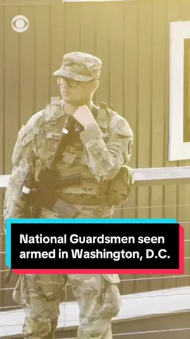 National Guardsmen were seen armed with weapons on the boardwalk of The Wharf in Washington, D.C., on Sunday. A military official told CBS News earlier in the day that some members of the Guard would be armed starting tonight. The step is an escalation in Pres. Trump’s takeover of policing in the nation’s capital and comes as nearly 2,000 National Guard members are stationed in the city, with the arrival last week of hundreds of troops from several Republican-led states. #nationalguard #washingtondc 
