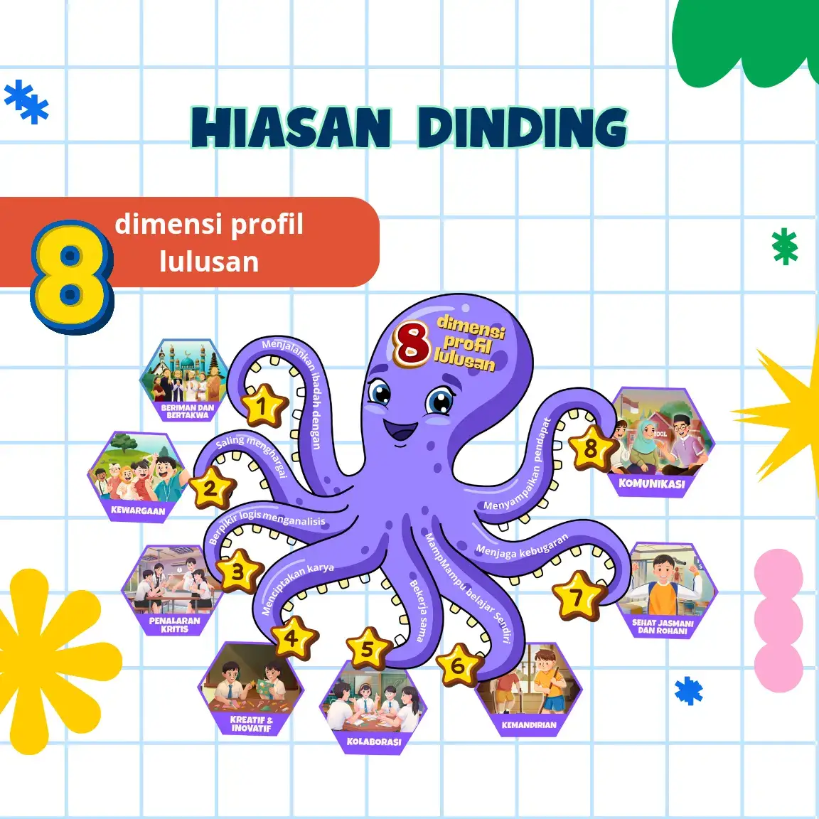 gurita besar viral file di bio #gurita #guritaviral #hiasankelas #temalaut #dekorkelas 
