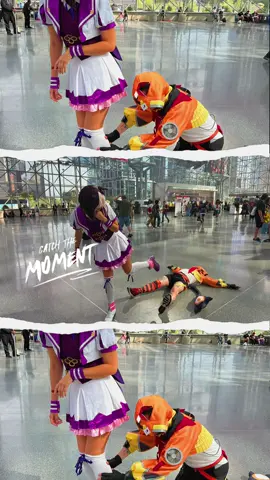 Gigi got a little to excited with the Uma Musume and as expected got kicked. Never stand behind a horse (girl) #umamusume #animenyc #anime #cosplay #hololive