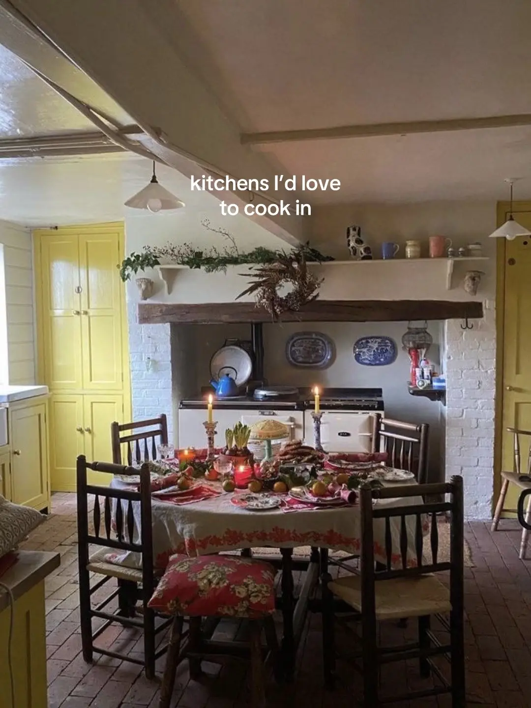 From rustic wood tables to French country tiles, these warm spaces feel timeless and inviting. I've saved lots more cozy interiors and design ideas over on my Pinterest @thekosmickitchen ✨📌