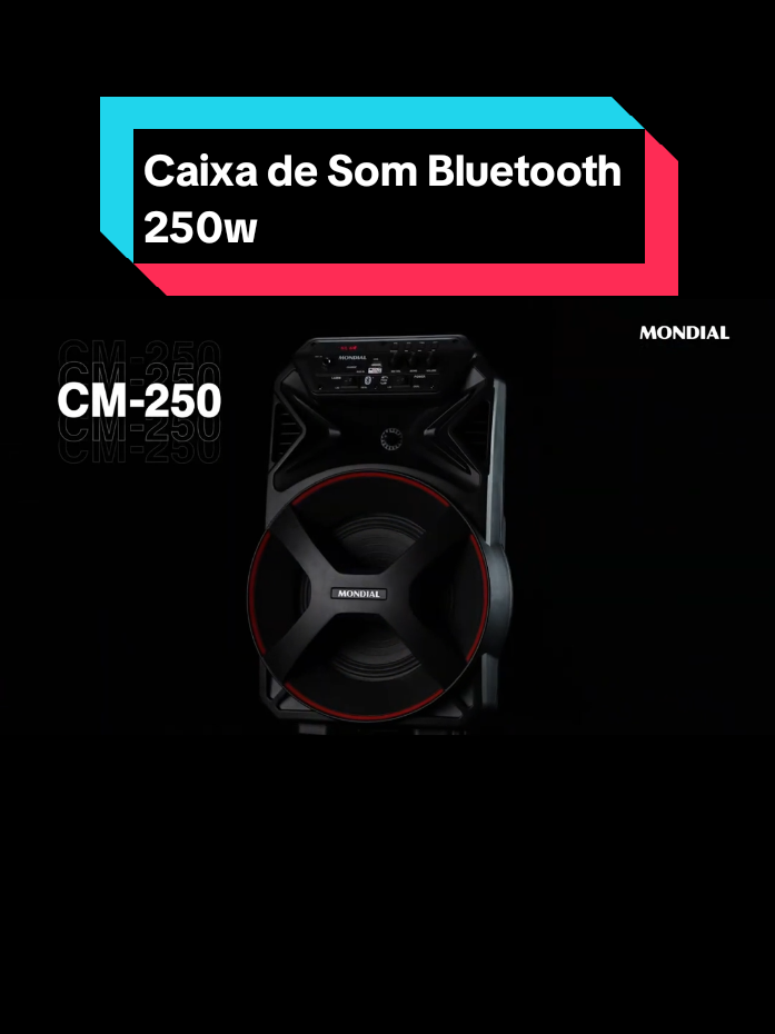🔥 Caixa de Som Amplificada Mondial 250W | Bluetooth, Grave Potente e Design Preto Moderno 🔊 #SomPotente #Bluetooth #Mondial #CaixadeSom