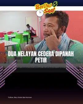 DUNGUN: “Panahan kali ketiga itu menyebabkan saya dan tekong bot cedera,” kata pemancing, Mohd Rozila Omar selepas bot gentian kaca yang dinaiki bersama tiga lagi rakannya dipanah petir, pagi semalam. Mohd Rozila, 41, berkata kejadian berlaku jam 4 pagi ketika dia dalam perjalanan pulang ke jeti Kuala Paka.#berita5saat #foryoupage 