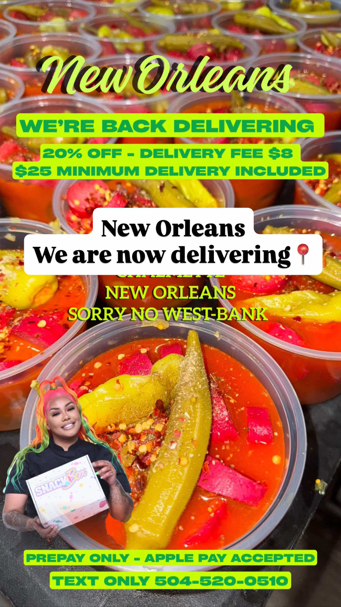 Now Delivering! TEXT the phone number below to get your orders in 📲 504-520-0510 📍 Slidell 📍 Chalmette 📍 New Orleans  📍 Metairie  📍NO WESTBANK or KENNER