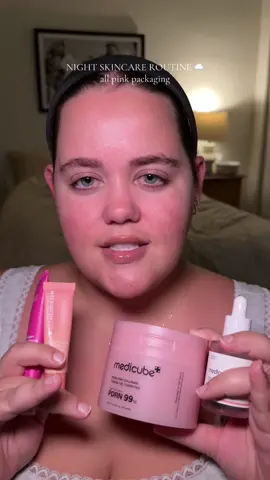 Had to do pink skincare packaging first because it’s the best (and my fave) color 🎀  #pink #nightskincare #nightskincareroutine #acneproneskin #skintok @Paula’s Choice @medicube global @Olehenriksen 