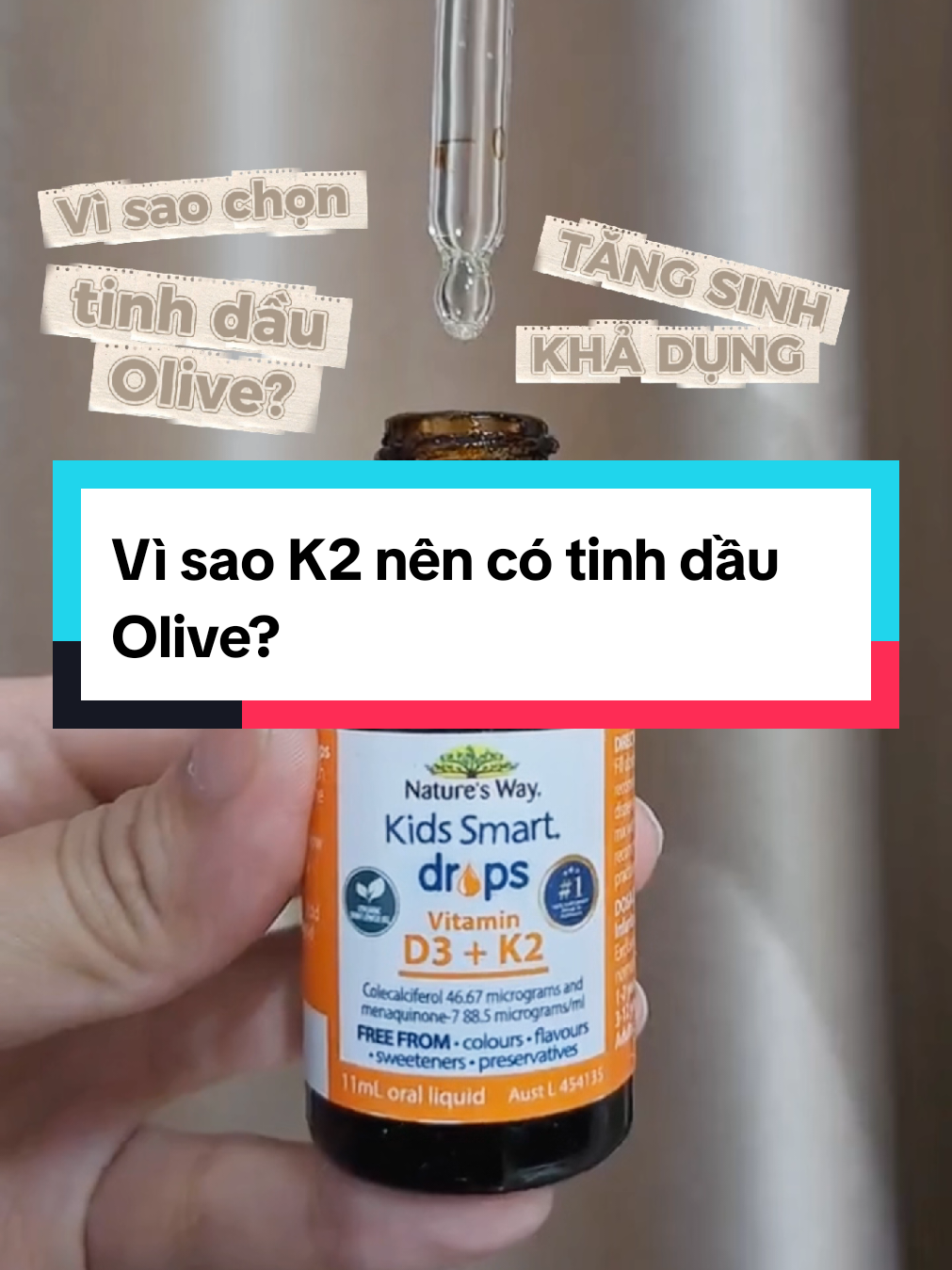 Vì sao Nature's Way lại chọn Tinh dầu Olive làm chất nền cho K2 mà không phải là một loại tinh dầu nào khác? #naturesway #natureswayvietnam #d3k2tinhkhiet #d3k2organic #dungvadu 