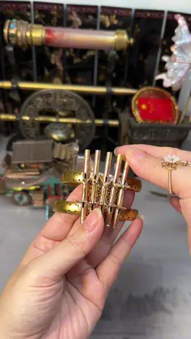 It looks ancient. It feels refined. But it hides a surprise. This isn't just a wrist accessory, it's a toy launcher in disguise. #diyprojects #Chinesestyle #bracelet #crafting #ancientvibes #mechanicaldesign (cr. Douyin dachongchong808)