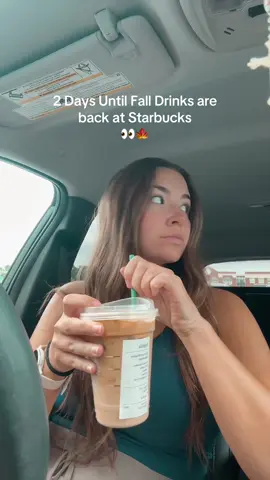 I repeat, 2 days until fall drinks are back!! What’s your go to fall order?  #coffee #shakenespresso #starbucks #psl #pumpkinseason #fall 