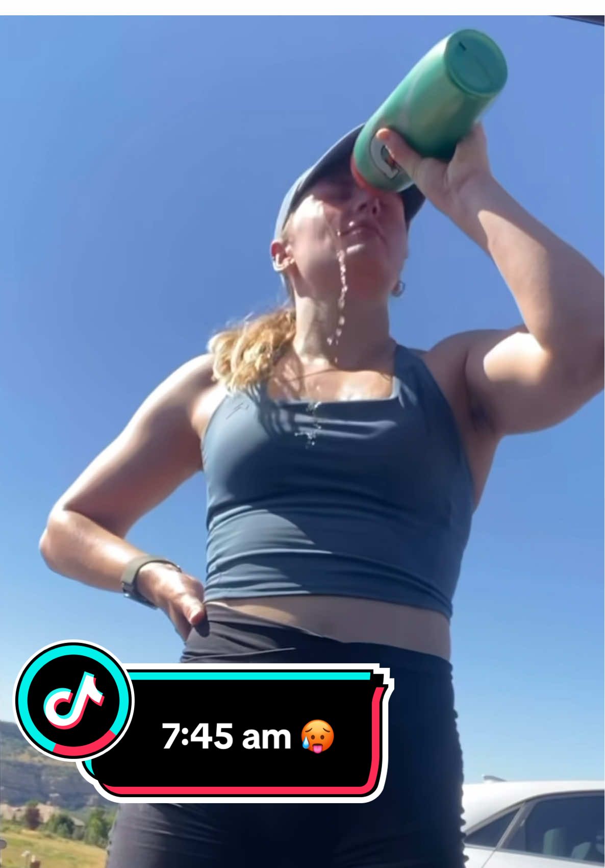 Note to self: leave even earlier. The sun was hot at 745am and got up to 36 degreesf 🥵  It was fun but thought I was going to pass out near the end.  It was also only suppose to be 6 miles but I followed the ‘scenic' sign which added a 1.5miles oops #run #trailrunning #athlete #mountains #runnergirl    