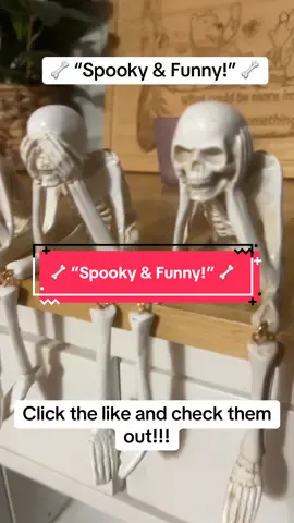 These skeletons are a must-have for spooky season! 🎃 Perfect for Halloween vibes, desk décor, or a funny gift that’ll get everyone talking. Don’t wait—grab yours before they vanish! 🦴👻 #halloweendecor #skeleton #spookyseason #holloween #fall 