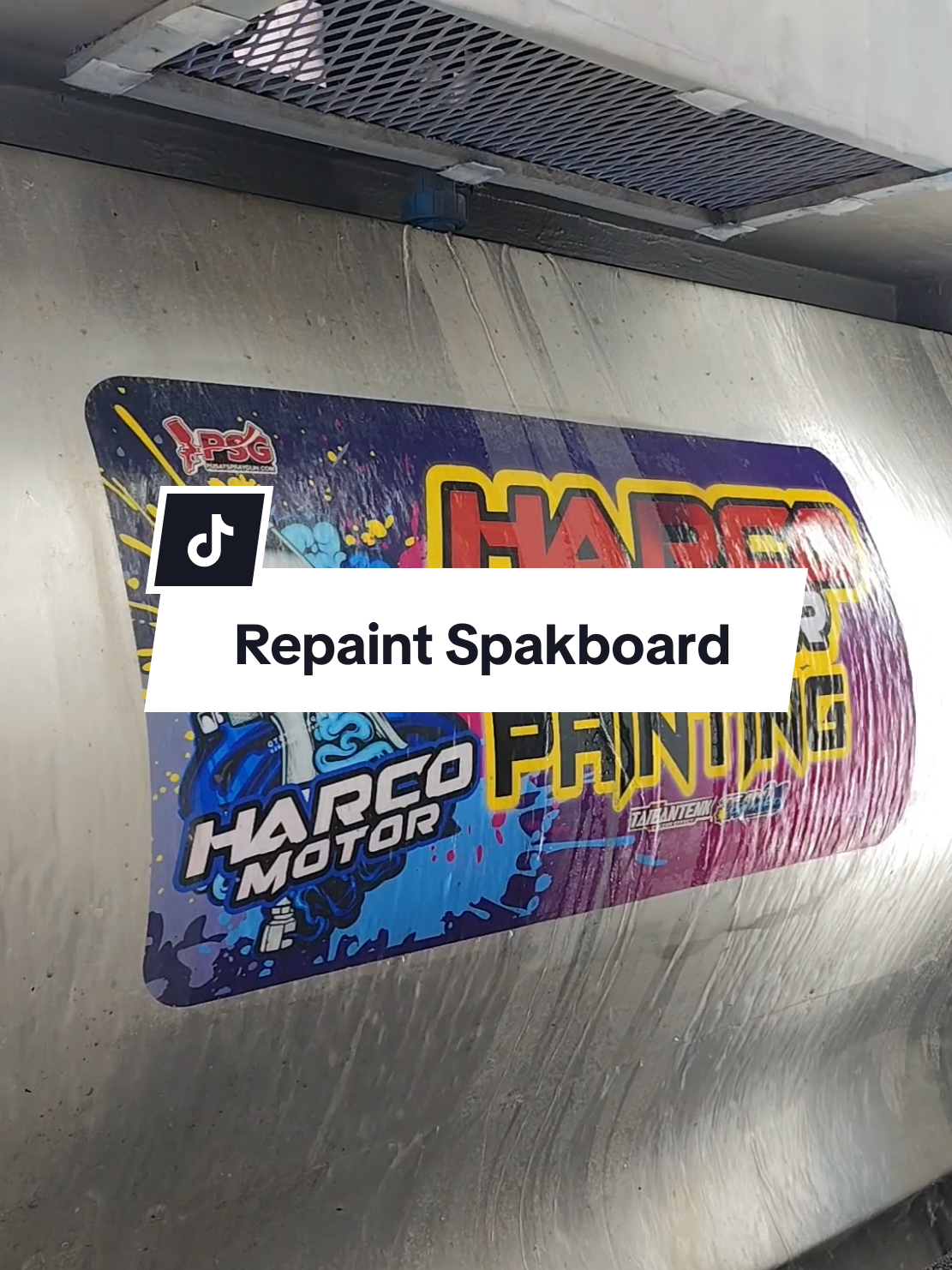 Repaint Spakboard Vespa Matic #repaint #vespa #vespamatic 
