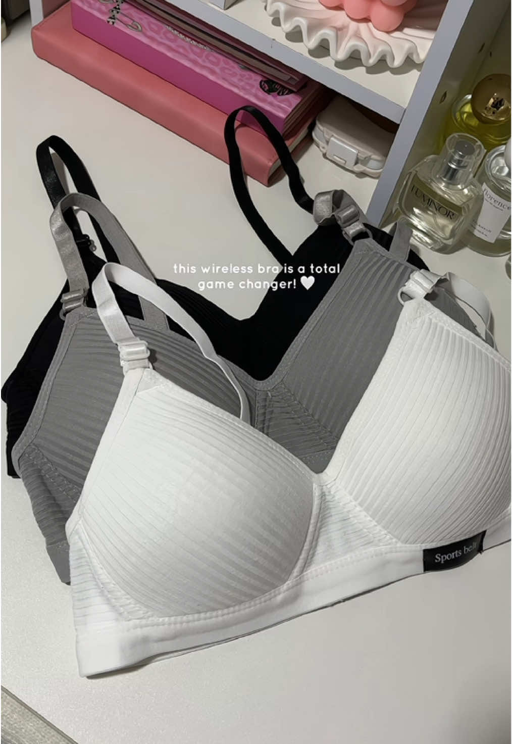 non-wire bras are the best! 🤍🙌🏻 #underwear #bra #bralette #nonwirebra #wirelessbra 