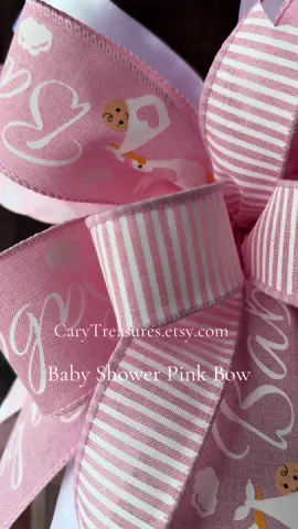 Baby Shower Decor Pink Bow #🎀 #bow #luxury #babygirl 