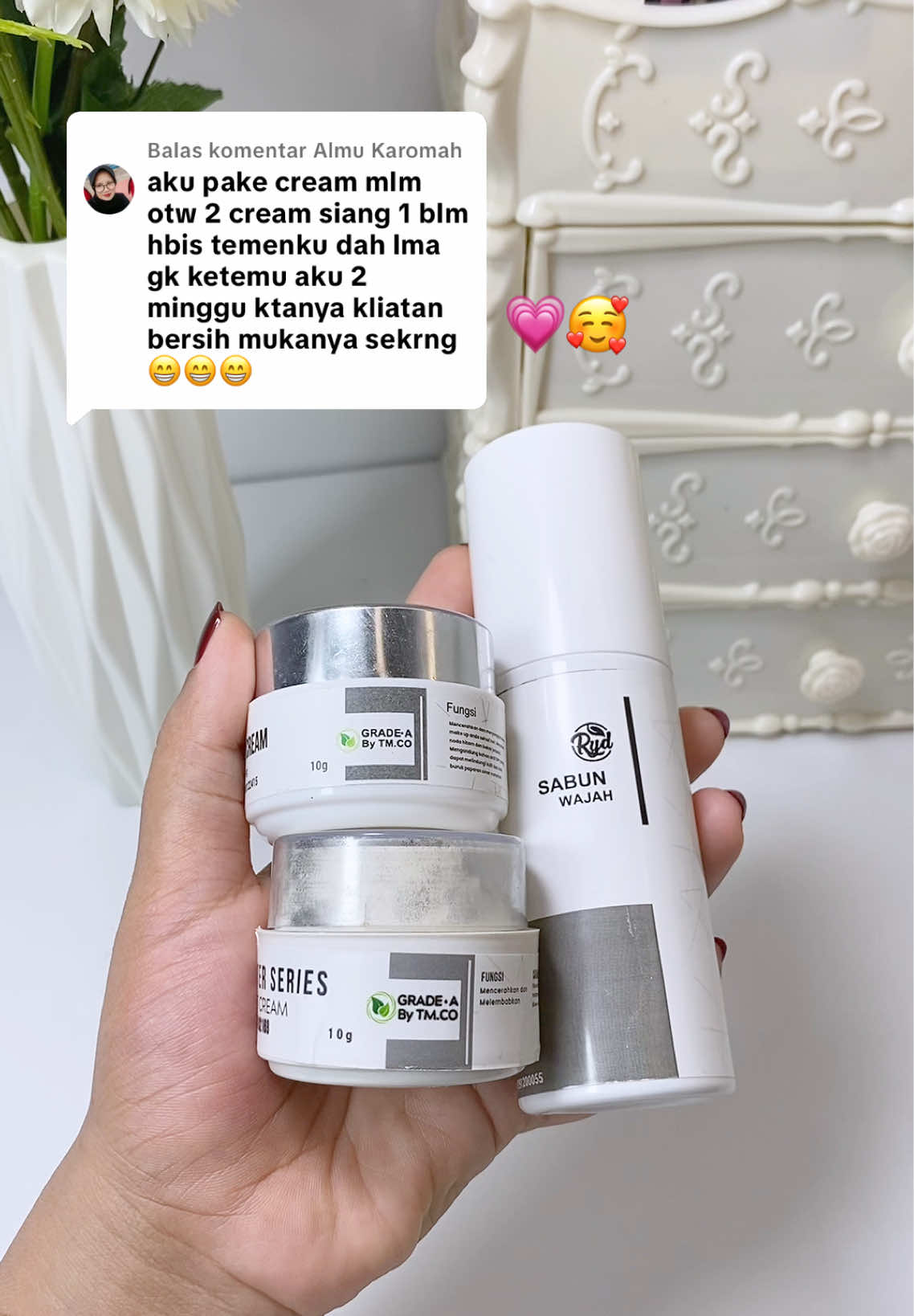 Membalas @Almu Karomah makasi review jujurnya pake TMCO 😍🫶🏻 #tmco #gradeabytmco #skincareviral #skincaretmco 