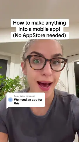 Replying to @𝗥  use this for any site you build or visit frequently that doesn’t have a native mobile app! 🙌 #ai #vibecode #iphonetricks #fyp #buildanapp 