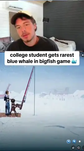 college student goes insane after blue whale! 🐳  #kickstreaming #collegestudent #bigfish #raregame 