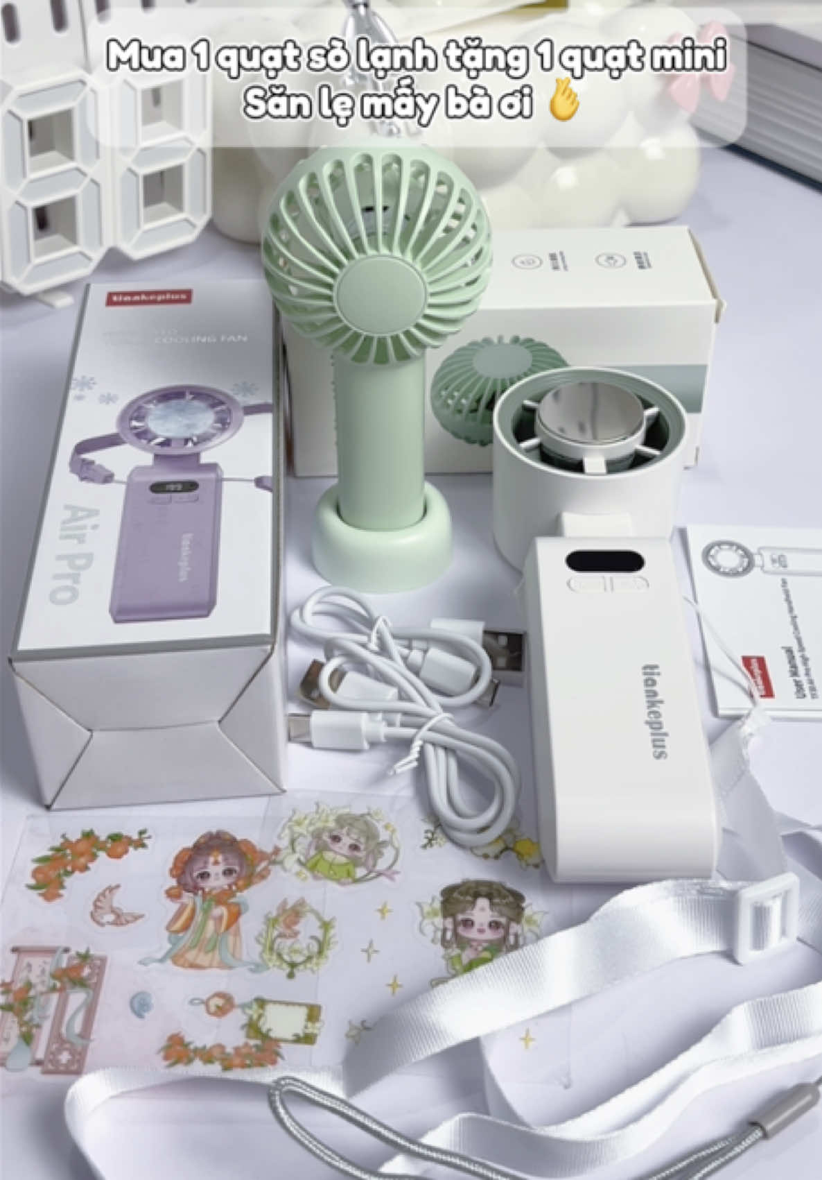 Mua 1 quạt sò lạnh tặng 1 quạt mini Săn lẹ mấy bà ơi 🫰#tiankeplus #quatsolanh #quatsolanhtiankeplus #quatsolanhtangquatmini #quatminicamtay #quatmini #quatcamtaysolanh #quatcamtayminicaocap #quatcamtaytichdien #dientuthongminh #quattichdiendoimoi #xuhuong #viral #trending #fyp #foryou #lin203 #muataitiktokshop #unboxing 