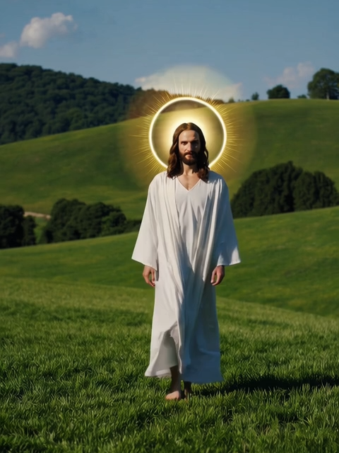 Jesus Cristo Andando no Campo