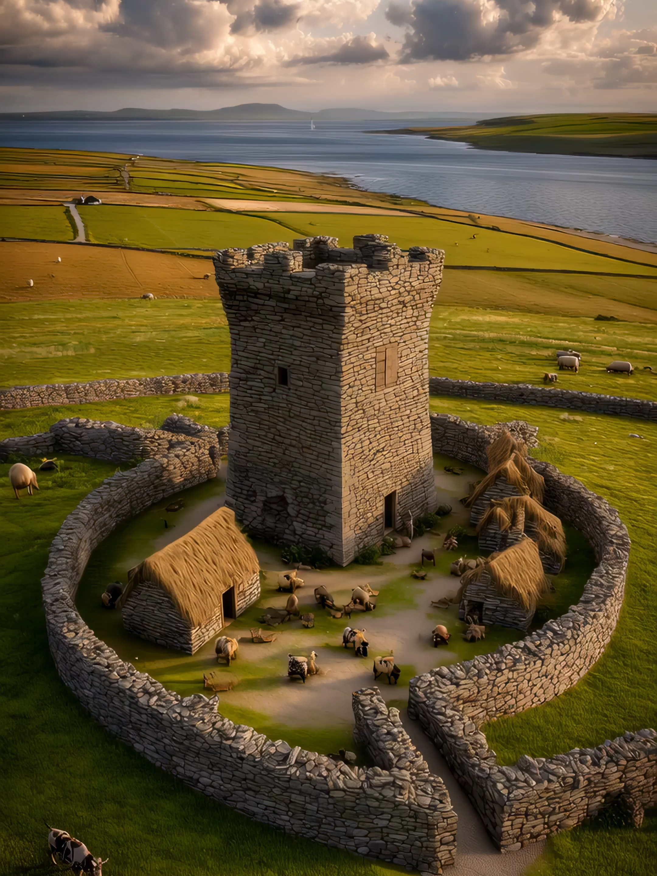 Wyre Island 1150 - In the 12th century, on a small island in the far north of Scotland, life unfolded under the rule of a humble feudal lord. This video recreates daily life on Wyre Island, Orkney, Scotland – 1150 AD, when Cubbie Roo’s Castle was newly built. Farmers, fishermen, and shepherds struggled to survive against the harsh winds of the North Atlantic. The people spoke Old Norse, a legacy of Viking settlers, while gathering in the small stone chapel under the Christian faith. Their homes were low stone cottages with thatched roofs, built to resist the cold. Barley and oats filled the fields, while sheep and the sea provided food and trade. This is a glimpse into the High Middle Ages at the edge of Europe — a world of faith, hard work, and resilience. #MedievalHistory #WyreIsland #Orkney #Scotland #1150AD #CubbieRoosCastle #MiddleAges #HistoryReimagined #MedievalLife #AIcinema #CinaimaFilms