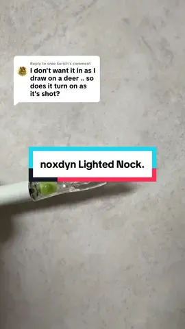 Replying to @cree korich  This is how this lighted nock works. Thanks for the comment! #lightednocks #archery #hunting #arrows #Outdoors 