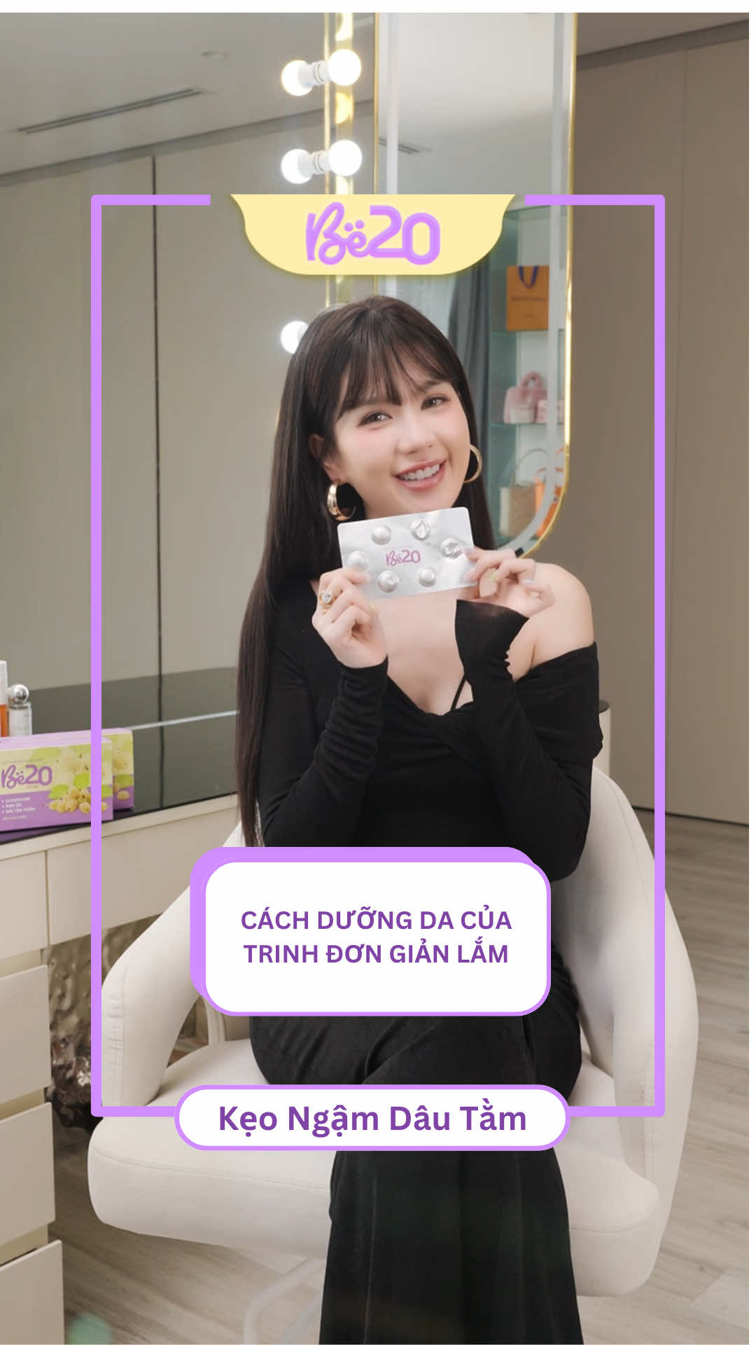 Cách dưỡng da của Trinh đơn giản lắm, Trinh chỉ cho #be20 #ngoctrinh 