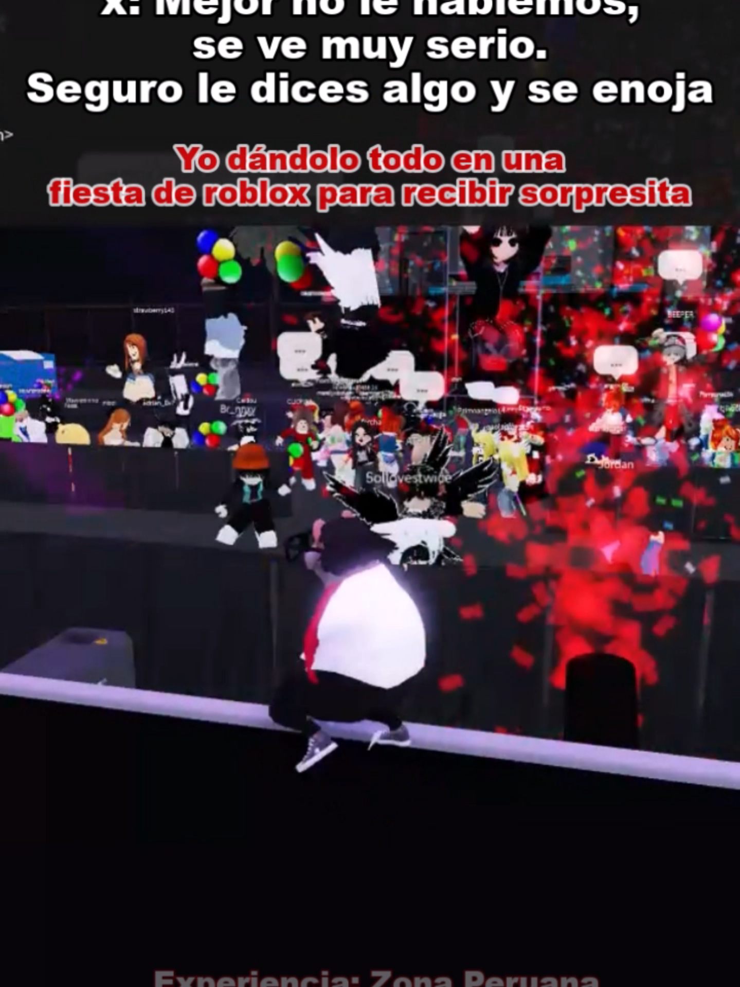 A MI NADIE ME VA A NEGAR GANARME MI SORPRESITA 🤬 Las unicas fiestas a las que he salido últimamente son estas, y lo malo? 🥵 #Robloxedit #zonaperuana #robloxfyp #fun #foryou #chimbala #fiestaroblox