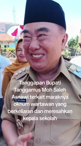 Sandinews.com--Bupati Tanggamus Menanggapi keresahan kepala sekolah gegara ulah oknum wartawan yang acapkali melakukan intimidasi. (Teddy) 