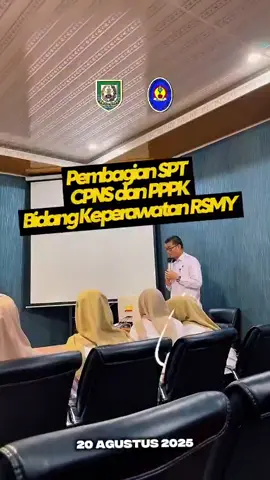 Penyerahan surat perintah tugas pagi 10 orang perawat Cpns, 2 orang bidan CPNS , tiga orang perawat PPPK dan 3 orang perawat BLUD non PNS oleh wadir pelayanan medik dan keperawatan Rabu 20 Agustus 2025 di ruang pertemuan RSUD dr.M.Yunus Bengkulu #rsmymajubersama #rsmymenyala #bengkulumerahputih                     https://www.instagram.com/reel/DNm9bPjxLMV/?igsh=a2VnM290bjc5MTV1
