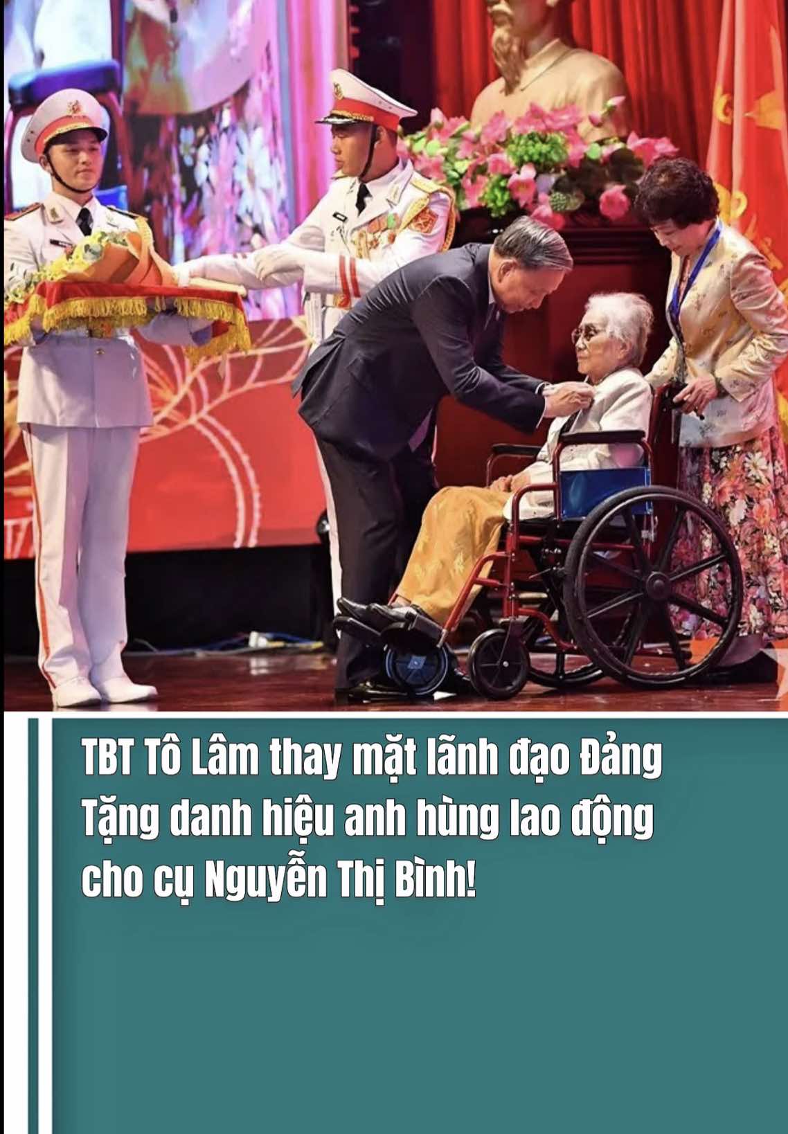Cụ Nguyễn Thị Bình nhận danh hiệu Anh hùng lao động! #madambinh #ngoaigiaovietnam #tongbithutolam #xuhuong #foryou 