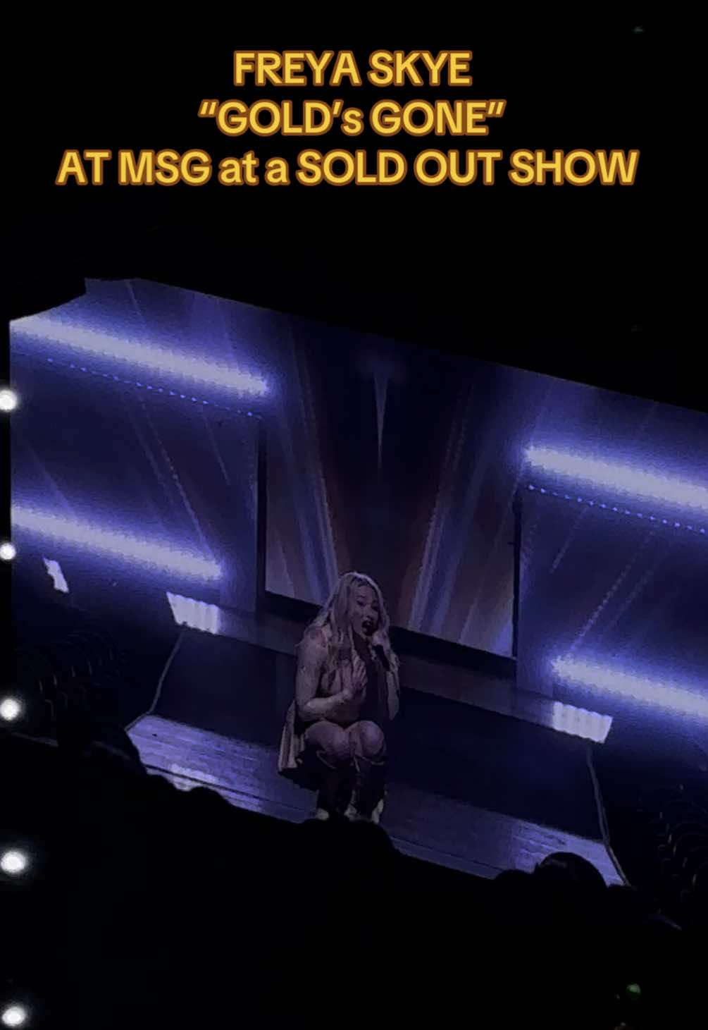 @Freya Skye is a super star 🤩 SOLD OUT MSG 🥹 DZ WORLDS COLLIDED TOUR #disneyzombies #disneymusic #freyaskye #goldsgone #madisonsquaregarden 