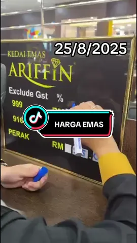 Live update harga emas hari ini⭐️ #kedaiemasariffin #kedaiemasariffinsetiu #emas916 #hargaemashariini #fyppppppppppppppppppppppp 