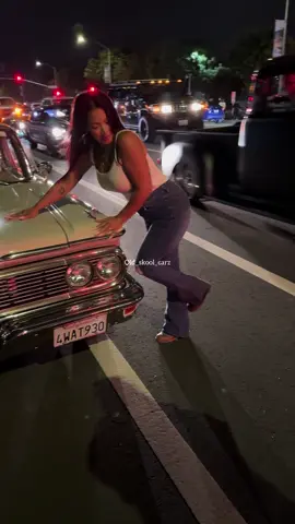 Castro Valley Cruise night  #carowner @Goose  #model @Chelitia925🖤  #old_skool_carz #castrovalleycruisenight 
