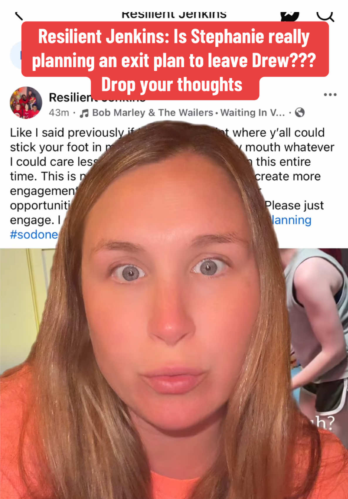 Resilient Jenkins: Is Stephanie really planning an exit plan to leave Drew??? Drop your thoughts in the comments #resilientjenkins #jenkins #resilientjenkinsupdate #exitplan #stephaniejenkins #fypシ゚viral #fyp  #greenscreen 