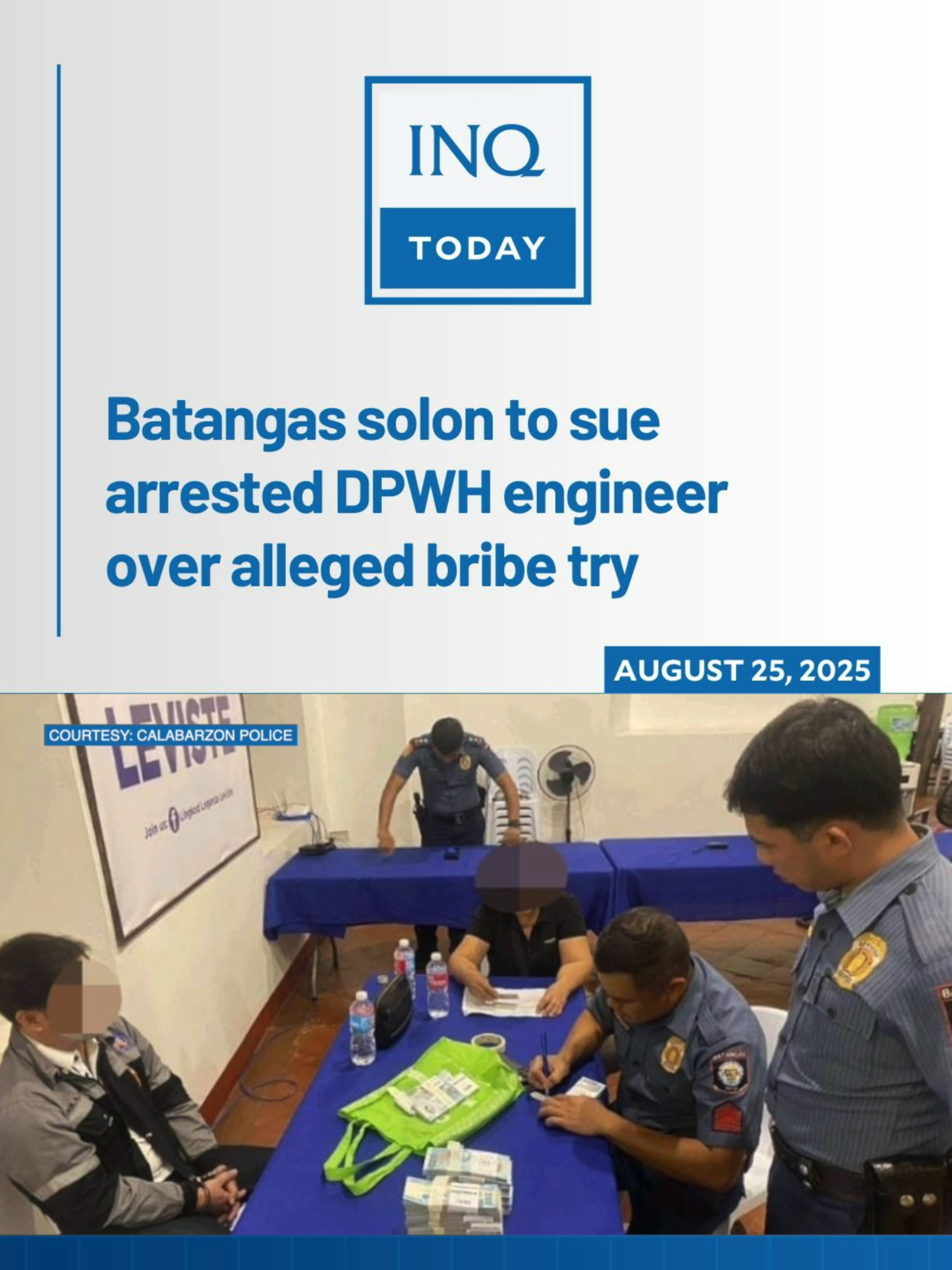 Batangas 1st District Rep. Leandro Leviste will file a case against a Department of Public Works and Highways district engineer who allegedly tried to bribe him to drop his probe into supposed irregularities in the province’s infrastructure projects. #newsph #socialnews #tiktoknews #inquirerdotnet #dpwh