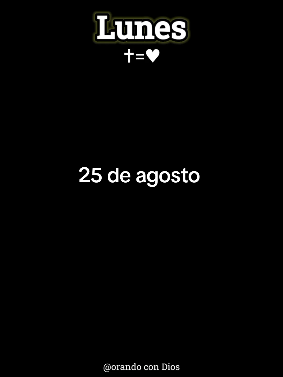 Buenos días Dios gracias por este lunes 25 de agosto por el regalo de la vida y porque puedo sentir tu presencia en este día depósito todos mis miedos y problemas en tu , sabiendo que tú tienes cuidado de mi vida, gracias por lo que harás hoy al iniciar esta semana en el nombre de Jesús Amén #agosto #oraciondelamañana #oracionespoderosas #oracion 