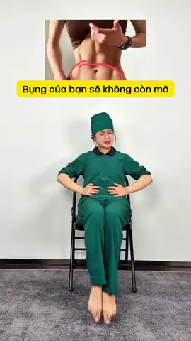 Bài tập giảm mỡ bụng tại nhà cực hiệu quả, ngồi trên ghế cũng tập được 💪 #xuhuong #luyentap #giammo #goclamdep #meolamdep