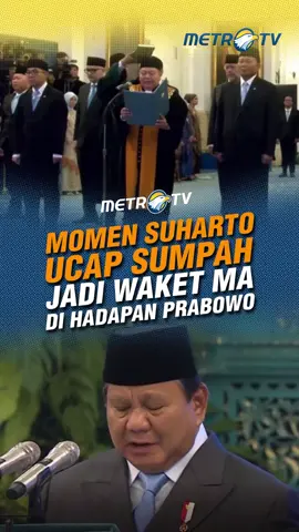 Suharto mengucapkan sumpah janji sebagai Wakil Ketua Mahkamah Agung (MA) Bidang Yudisial di Istana Negara, Jakarta, Senin (25/8). Pengucapan sumpah jabatan itu dibacakan di hadapan Presiden Prabowo Subianto. #MetroTV #tiktokberita #metrotv #fyp #beritaterkini #viral #breakingnews #prabowosubianto #mahkamahagung #kepalabadan