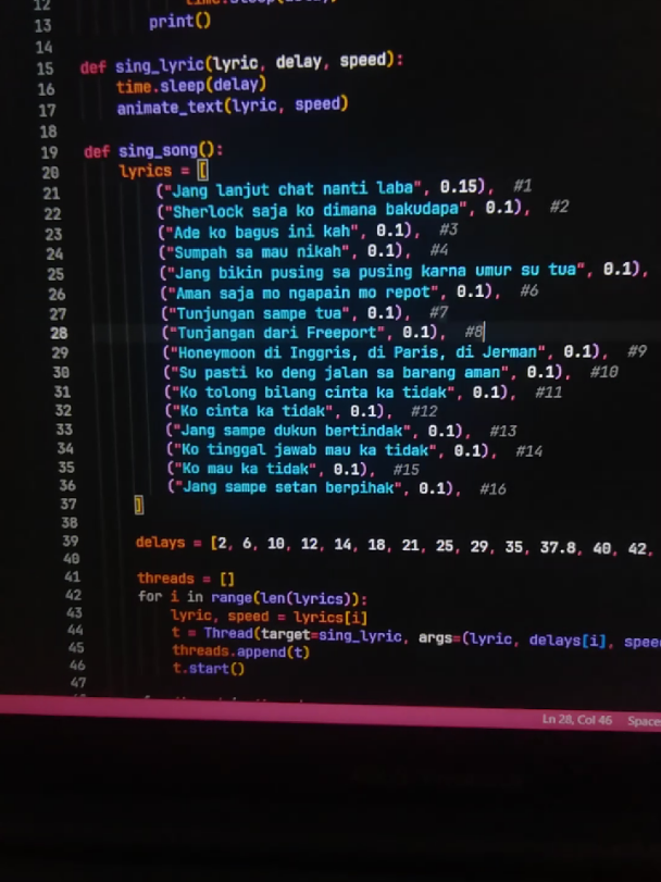 #coding #teknikinformatika #python #lyrics 